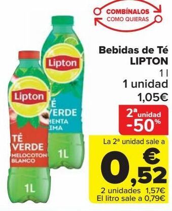 Carrefour Bebidas de té lipton oferta