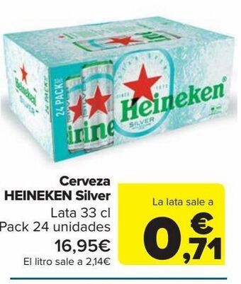 Carrefour Cerveza heineken silver oferta
