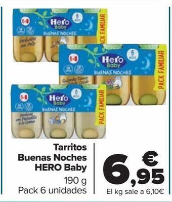 Carrefour Tarritos buenas noches hero baby oferta