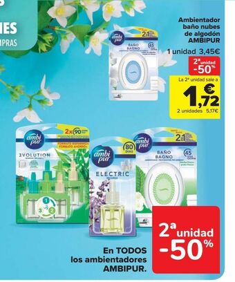Carrefour Ambientador baño nubes de algodón ambipur oferta