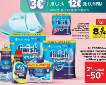 Carrefour Lavavajillas máquina en pastilla power all in one finish oferta