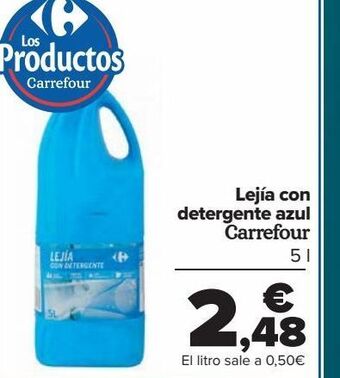 Carrefour Lejía con detergente azul carrefour oferta