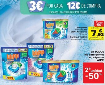 Carrefour Detergente en cápsulas wipp antiolores oferta