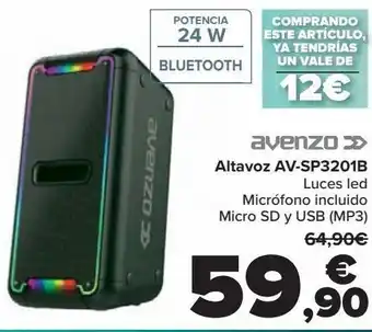Carrefour Avenzo altavoz av-sp3201b oferta