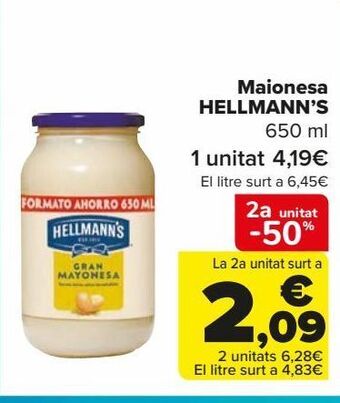Carrefour Mayonesa hellmann's oferta