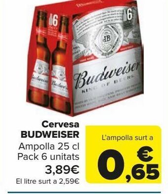 Carrefour Cerveza budweiser oferta