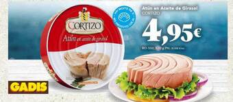 Gadis Atún en aceite de girasol cortizo oferta