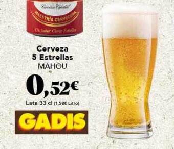 Gadis Cerveza 5 estrellas mahou oferta