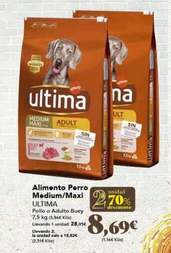 Gadis 2a unidad 70% descuento alimento perro medium maxi ultima oferta