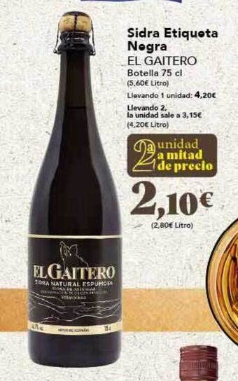 Gadis Sidra etiqueta negra el gaitero oferta