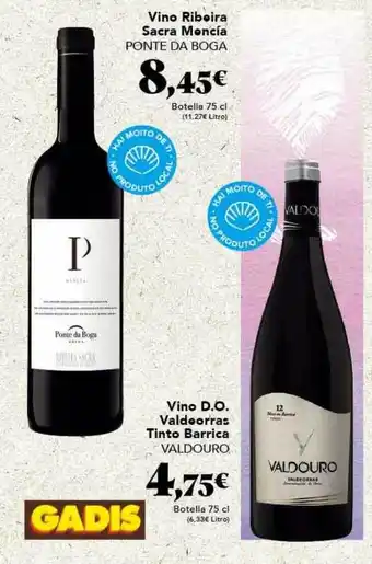 Gadis Vino ribeira sacra mencia ponte de boga vino d.o. valdeorras tinto barrica valdouro oferta