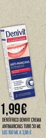 Claudio Dentífrico denivit crema antimanchas tubo oferta