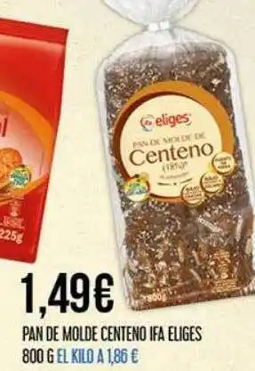Claudio Pan de molde centeno ifa eliges oferta