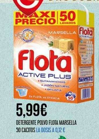 Claudio Detergente polvo flota marsella 50 cacitos oferta