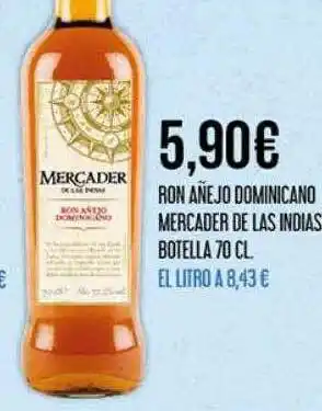 Claudio Ron añejo dominicano mercader de las indias botella oferta
