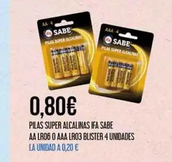 Claudio Pilas super alcalinas ifa sabe aa lr06 o aaa lr03 blister 4 oferta