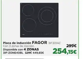 Viajes El Corte Inglés Placa de inducción fagor oferta