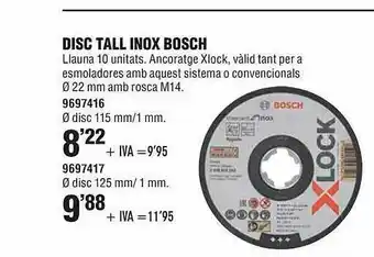 Optimus Disc tall inox bosch oferta