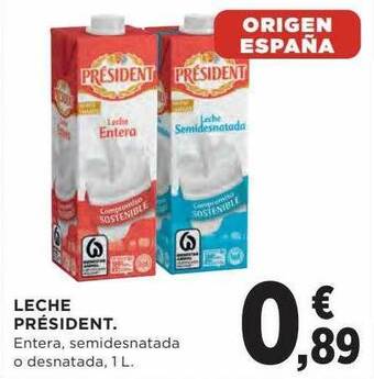 Hipercor Leche président oferta