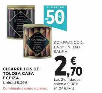 Hipercor 2a unidad -50% cigarrillos de tolosa casa eceiza oferta