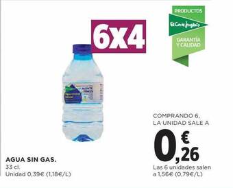Hipercor Agua sin gas oferta