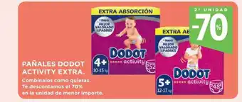 Hipercor 2a unidad -70% pañales dodot activity extra oferta