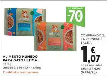 Hipercor 2a unidad -70% alimento húmedo para gato ultima oferta