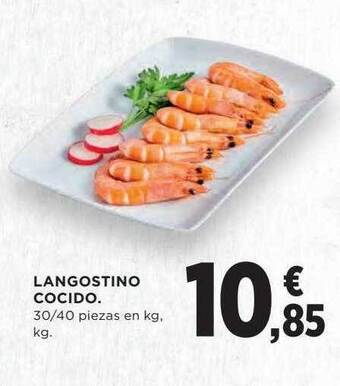 Hipercor Langostino cocido oferta