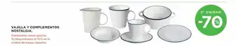 Hipercor Vajilla y complementos nostalgia oferta