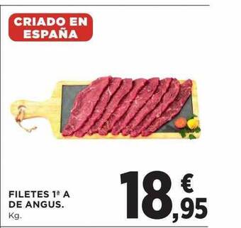 Hipercor Filetes 1aa de angus oferta