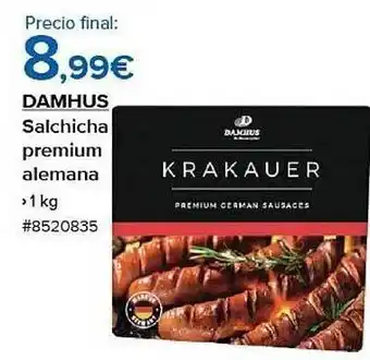 Costco Damhus salchicha premium alemana oferta