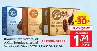 La Sirena 2a unitat -30% bombó nata o ametllat o mini bombó ametllat oferta