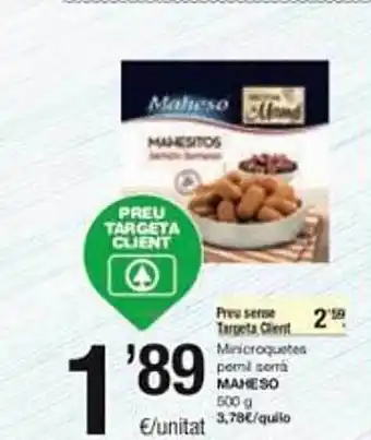 SPAR Minicroquetes pernil maheso oferta