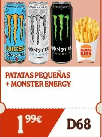 Mango loco zero azucar juiced monster monster monste energy xnk ultra patatas pequeñas + monster energy 99€ burger ki