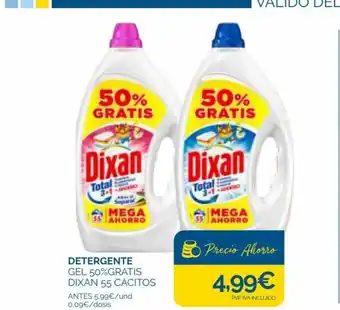 Cash Ecofamilia Detergente Gel50% Gratis Dixan 55 Cacitos oferta