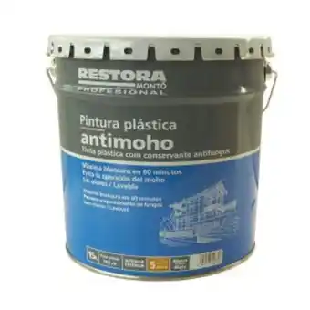 Brico Depôt Pintura plástica blanca mate restora antimoho 15 l oferta