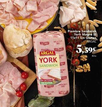 Gadis Fiambre sandwich york magro iii 11x11 sin gluten argal oferta