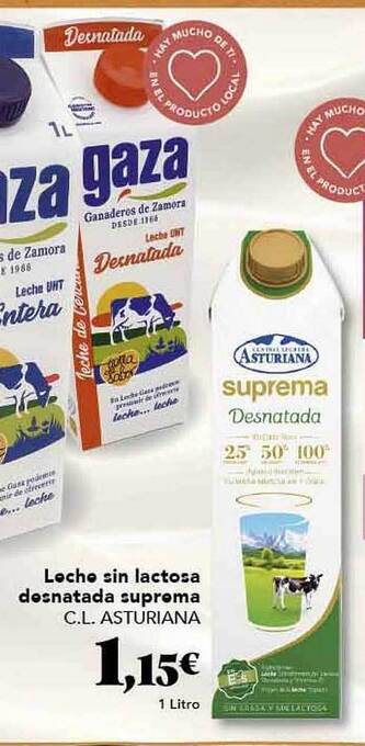 Gadis Leche sin lactosa desnatada suprema c.l. asturiana oferta