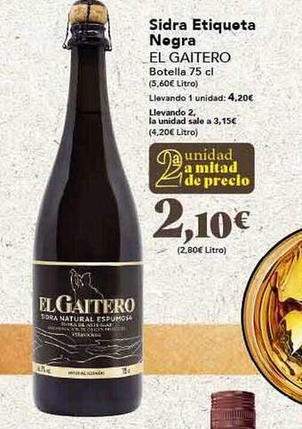 Gadis Sidra etiqueta negra el gaitero oferta