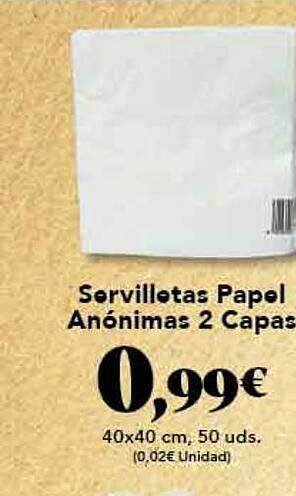 Gadis Servilletas papel anónimas 2 capas oferta