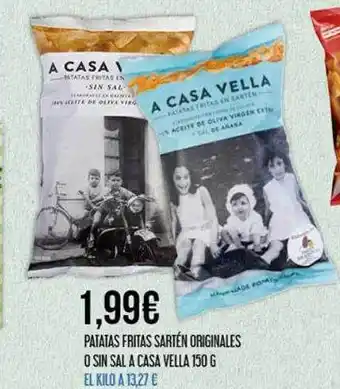 Claudio Patatas fritas sartén originales o sin sal a saca vella oferta