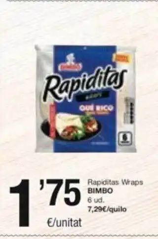 SPAR Fragadis Rapiditas wraps bimbo oferta