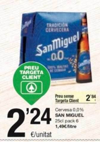 SPAR Fragadis Cervesa 0.0% san miguel oferta