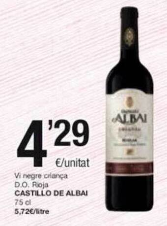 SPAR Fragadis Vi negre criança d.o. rioja castillo de albai oferta
