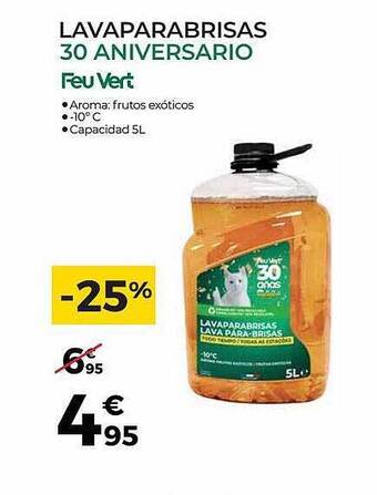 Feu Vert Lavaparabrisas 30 aniversario feu vert oferta