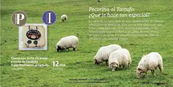 Supermercados Sánchez Romero Queso con leche de oveja y trufa de cerdeña italia moliterno al tartufo oferta