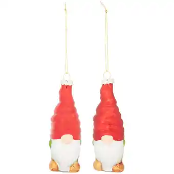 Action Colgantes navideños de gnomos de vidrio oferta