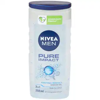 Action Gel de ducha 3-in-1 nivea pure impact oferta
