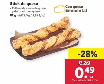 Lidl Stick de queso oferta