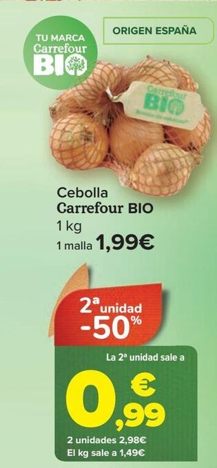 Carrefour Cebolla carrefour bio oferta